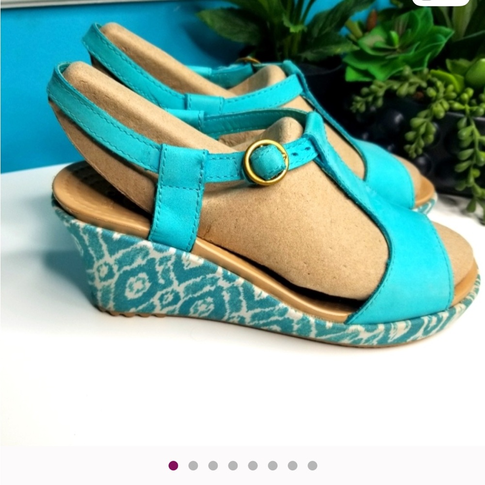 Crocs Turquoise Ikat Wedges